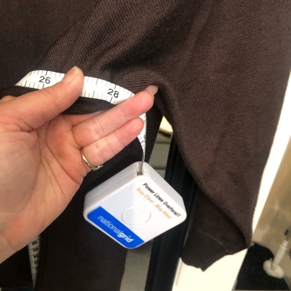 Finity large soft cocoa brown light weight v- neck sweater ,3/4 dolman sleeve - Picture 5 of 6